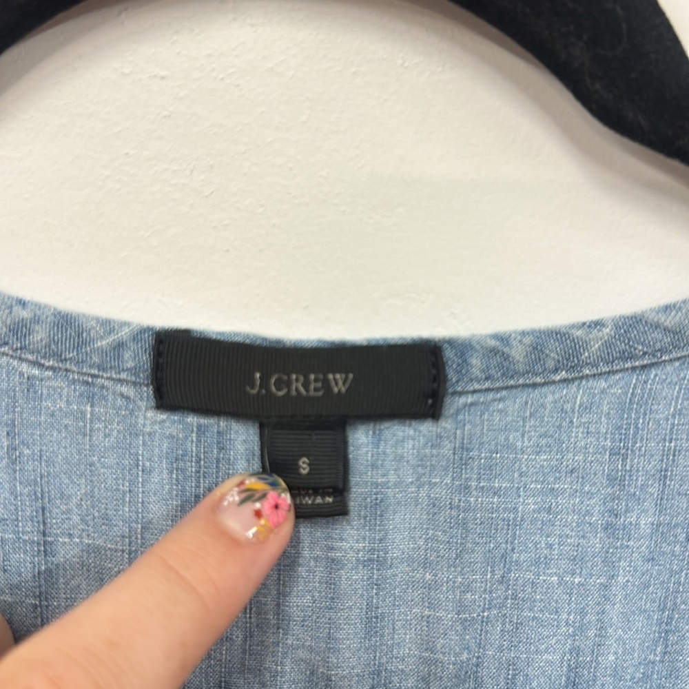 J Crew blue chambray dress coverup S - Picture 2 of 7